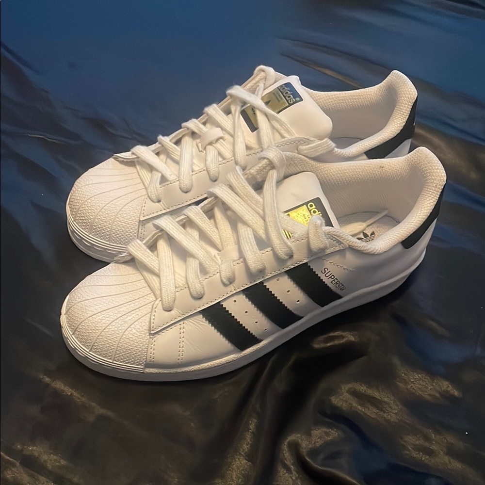Adidas White and Black Superstar Sneakers
